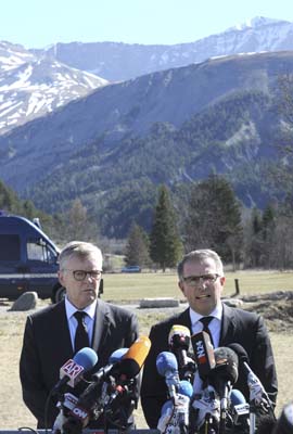 Lufthansa CEO Carsten Spohr visits the site of the Germanwings crash in the French Alps (Getty)