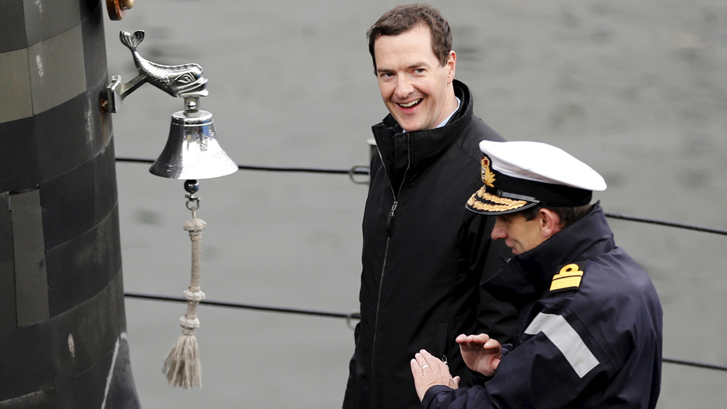 George Osborne at Faslane (Reuters)