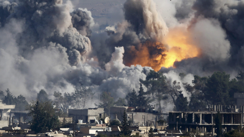 Explosion in Kobani (Reuters)