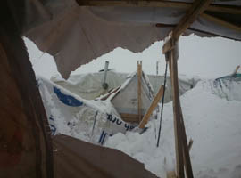 Collapsed tent (photo by Fawzi)