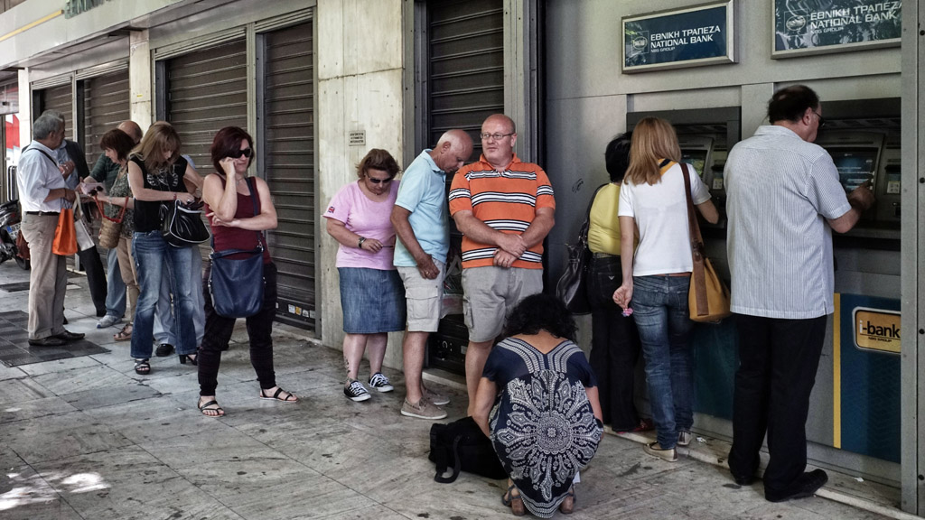 Greek bank queue