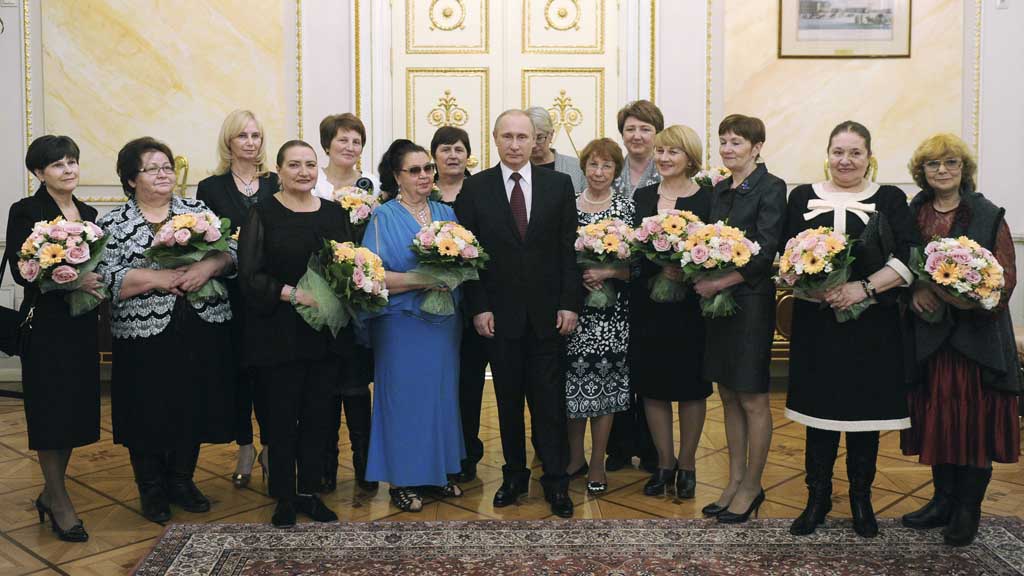 Vladimir Putin on Women's Day (Reuters)