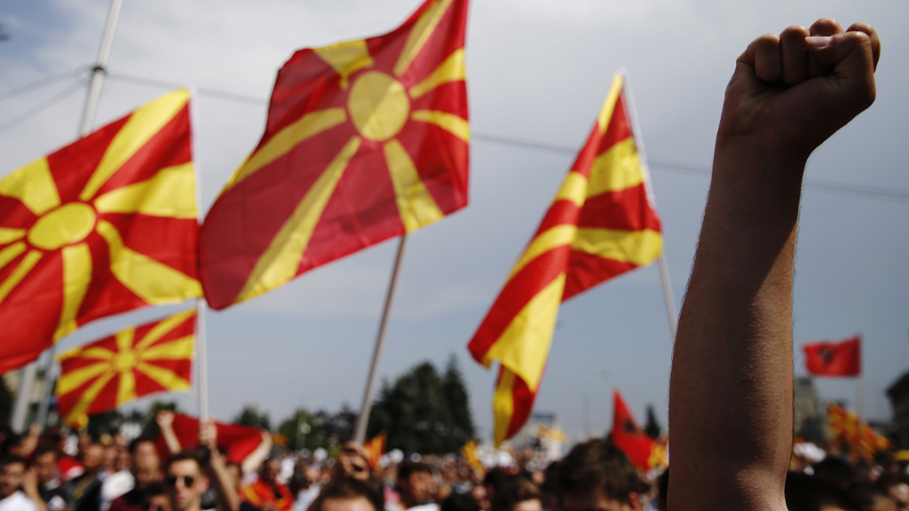 Macedonia anti-governemnt protest