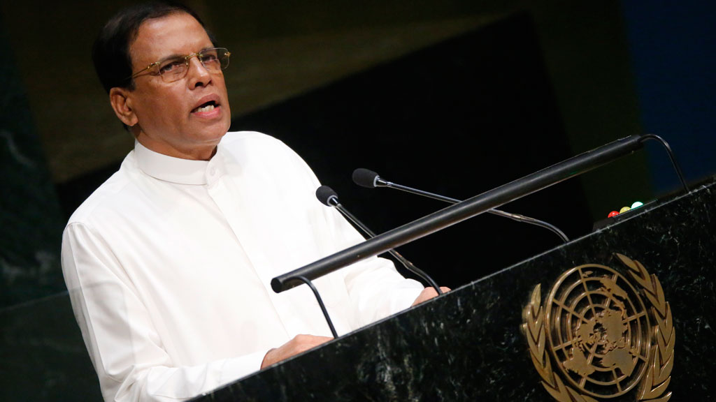 President of Sri Lanka at 70th session of the United Nations General Assembly at the U.N. Headquarters