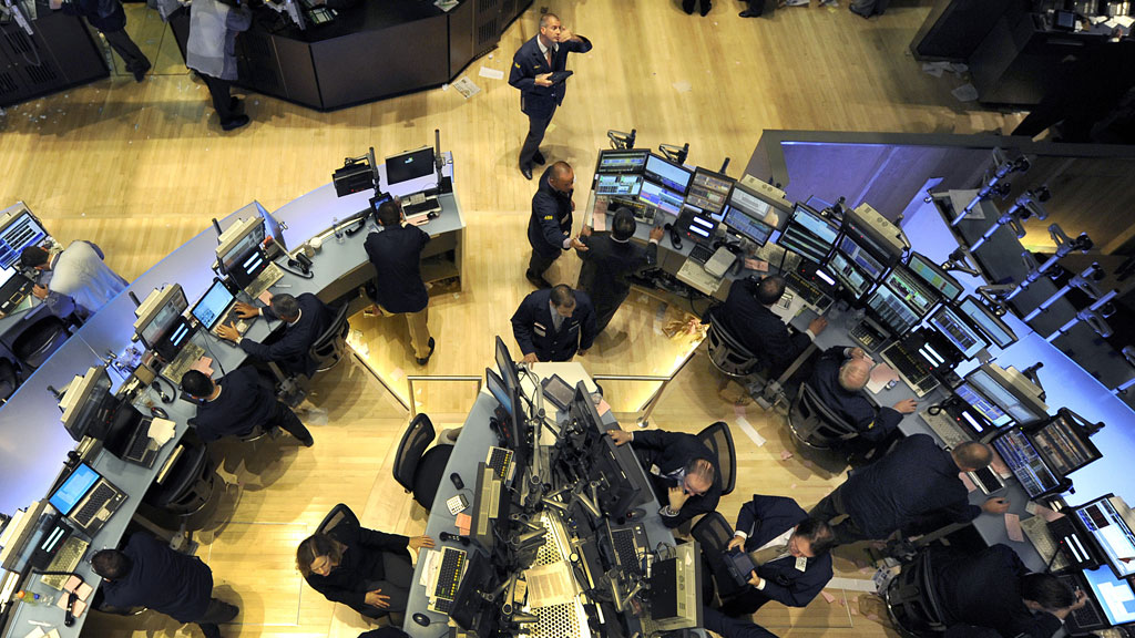 Traders on the New York stock exchange on 6 May, 2010 (Getty)