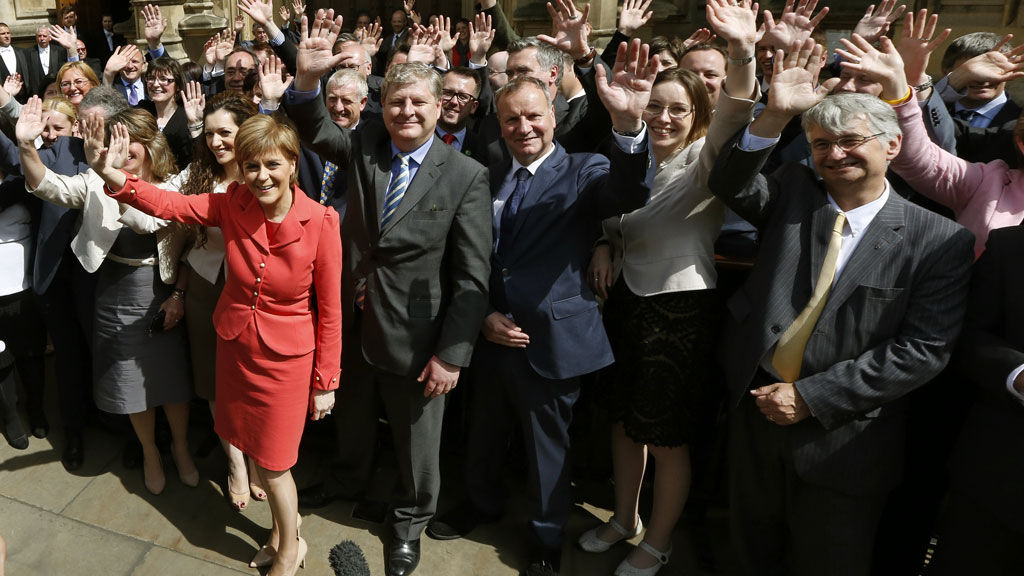 Nicola Sturgeon and SNP MPs (Reuters)