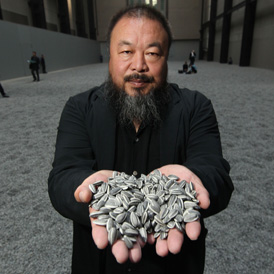 Ai Weiwei's sunflower seed installation at the Tate Modern.