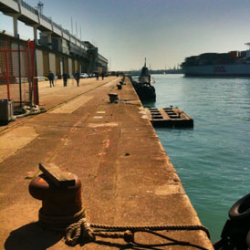 Submrine shooting: Twitter picture of Southampton dock.