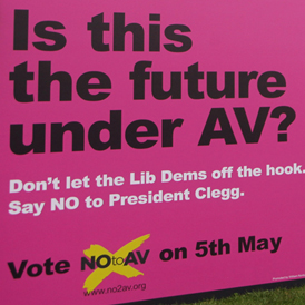 Alternative Vote: 'No' vote campaign by Labour. (Getty)