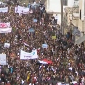 Demonstration in Deraa, 22 April (Reuters)