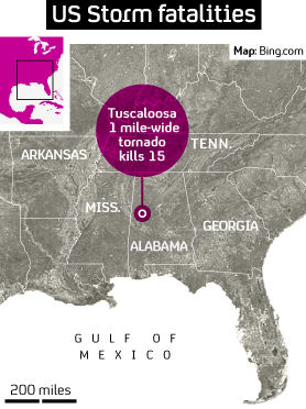 Tornadoes kill hundreds in southern USA