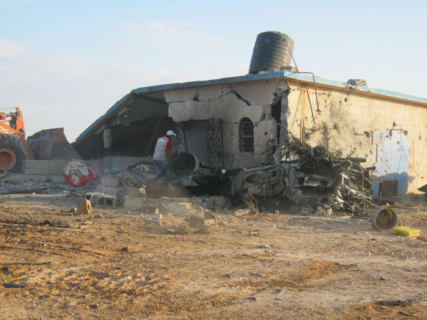 Channel 4 News has obtained photographs showing the devastation around a site near the Libyan city of Misrata where at least 12 rebels were killed in an explosions, blamed by locals on NATO. 