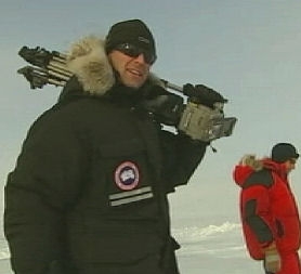 Tom Clarke sets up in the Arctic