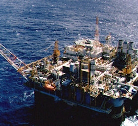 Petrobras Oil platform is seen at Guabanara bay in Rio de Janeiro. (Reuters)