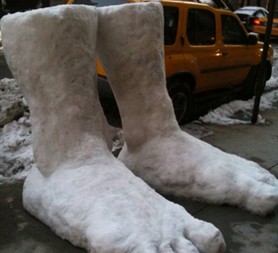 Snow sculpture in Glasgow