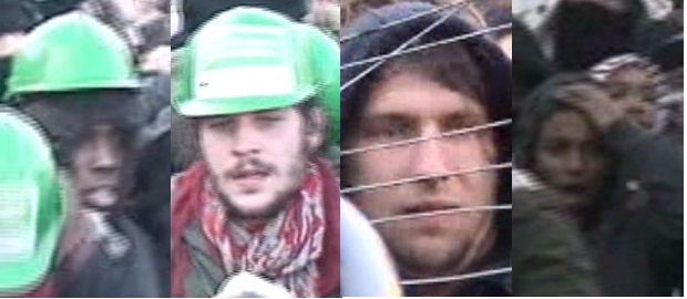 Police have released pictures of people they want to speak to following sudent demonstrations against tuition fees.