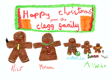 The Clegg family Christmas card '10