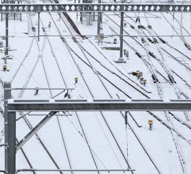 UK weather: snowy rail tracks as train passengers face problems. (Reuters) 