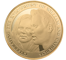 William and Kate engagement coin (Royal Mint)