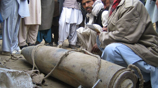 Unexploded missile discovered by Pakistanis (Reuters)