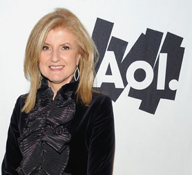 Getting to know you - Arianna Huffington with AOL at the weekend (Getty)