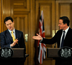 Cameron and Clegg clash over AV voting system