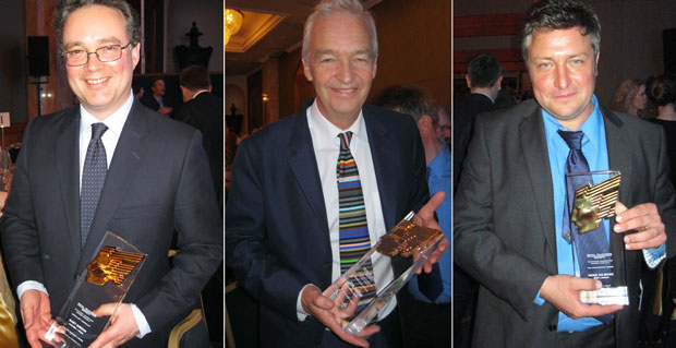 Award-winners: Gary Gibbon, Jon Snow and Inigo Gilmore