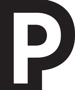 Product placement 'p' logo.