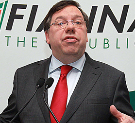Irish Prime Minister Brian Cowen steps down as leader of the Fianna Fail party (Image: Getty)