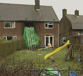 Screenshot of house, where four children died in a blaze overnight.