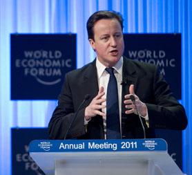 David Cameron at the World Economic Forum in Davos (Getty)