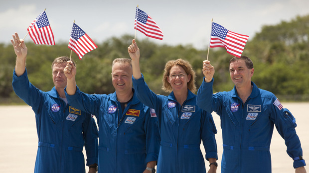 The crew of the Atlantis, the shuttle programme's final mission - Reuters