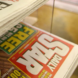 Police investigating allegations of phone hacking by tabloid journalists are now searching the offices of the Daily Star, a police source said.
