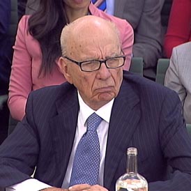 Rupert Murdoch and his son James are being questoned by MPs on the Culture Media and Sport Committee about the phone-hacking controversy at News International (Getty)