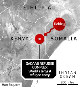 Somalia famine map