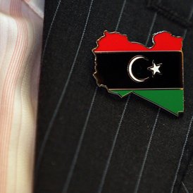  National Transitional Council pin badge. (Getty)
