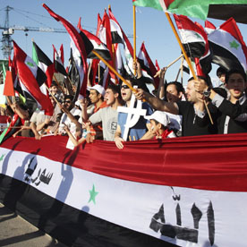 Anti-Assad protesters in Jordan (Reuters)