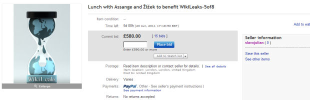 WikiLeaks auctions 