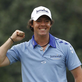 Rory McIlroy celebrates his US Open victory (Reuters)