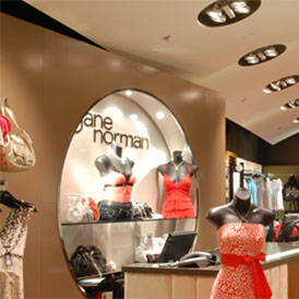 An interior shot of a branch of the women's clothing chain Jane Norman which has gone into administration