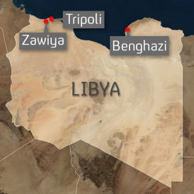 Libyan government forces have surrounded the rebel-held town of Zawiyah (Reuters)