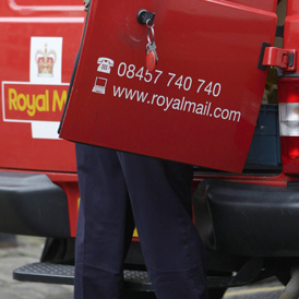 A Royal Mail delivery van as 2011 Census forms are sent out to households in England and Wales (Reuters)