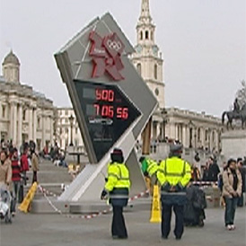 The clock counting down to the 2012 Olympic Games has stopped.