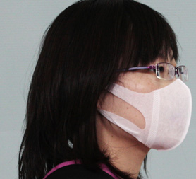 Japanese woman wearing face mask (R)