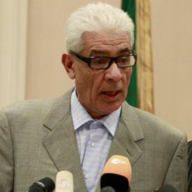 Libya's Foreign Minister Moussa Koussa holds a news conference in Tripoli (reuters)