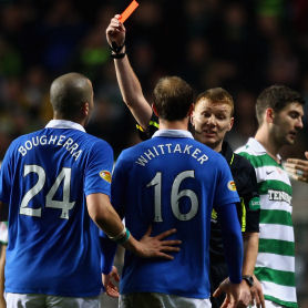 Celtic and Rangers last Old Firm clash was a troubled game (Getty)