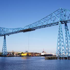 The Tees transporter bridge in Middlesbrough (Getty)