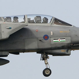 RAF Tornado lands at RAF Marham