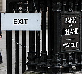 Bank of Ireland: Ireland's Central Bank revealed a Â£61bn black hole in its banking system (Image: Getty)