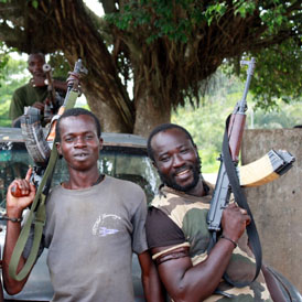 Pro-Ouattara soldiers in western Ivory Coast (Getty)
